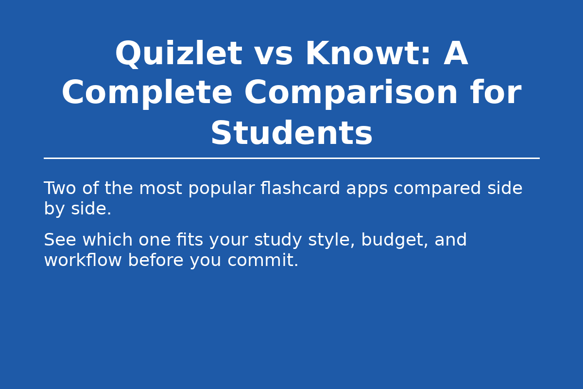 Quizlet vs Knowt